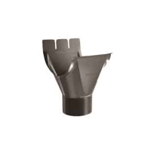 BILKA GLOSSY Gootuitloop | 125/90mm | RAL 8019 Grijsbruin | Tweezijdig glossy gecoat