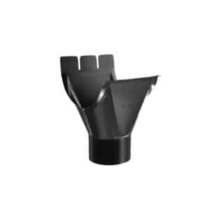 BILKA GLOSSY Gootuitloop | 150/100mm | RAL 9005 Zwart | Tweezijdig glossy gecoat