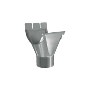 BILKA GLOSSY Gootuitloop | 125/90mm | RAL 9006 Zilverkleur | Tweezijdig glossy gecoat