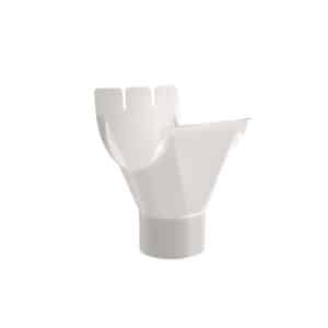 BILKA GLOSSY Gootuitloop | 125/90mm | RAL 9010 Wit | Tweezijdig glossy gecoat