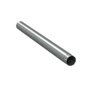 BILKA GLOSSY Verlengstuk regenpijp | 100mm | 1 m | RAL 9006 Zilverkleur | Tweezijdig glossy gecoat