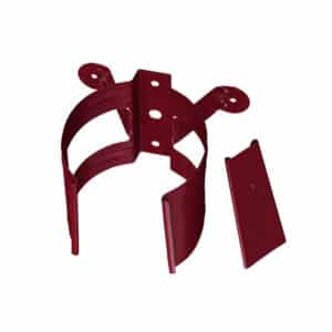 BILKA GLOSSY Bevestiging regenpijp | 100mm | RAL 3005 Wijnrood | Tweezijdig glossy gecoat