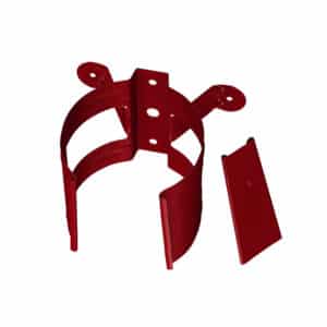 BILKA GLOSSY Bevestiging regenpijp | 100mm | RAL 3011 Bruinrood | Tweezijdig glossy gecoat