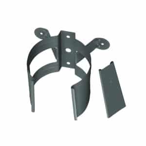 BILKA GLOSSY Bevestiging regenpijp | 100mm | RAL 7011 Grijs | Tweezijdig glossy gecoat