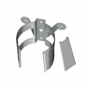 BILKA GLOSSY Bevestiging regenpijp | 100mm | RAL 9006 Zilverkleur | Tweezijdig glossy gecoat
