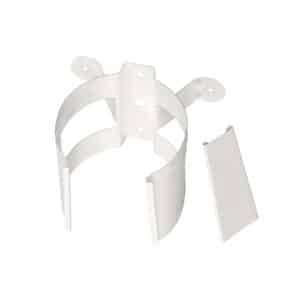 BILKA GLOSSY Bevestiging regenpijp | 100mm | RAL 9010 Wit | Tweezijdig glossy gecoat