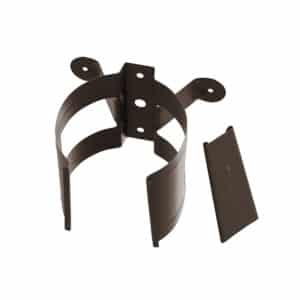 BILKA MAT Bevestiging regenpijp | 90mm | RAL 8019 Grijsbruin | Tweezijdig mat gecoat