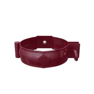 BILKA GLOSSY Pijpklem | 100mm | RAL 3005 Wijnrood | Tweezijdig glossy gecoat