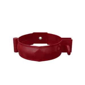 BILKA GLOSSY Pijpklem | 100mm | RAL 3011 Bruinrood | Tweezijdig glossy gecoat