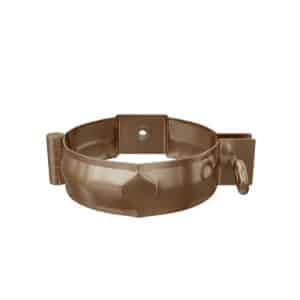 BILKA GLOSSY Pijpklem | 100mm | RAL 8003 Kleibruin | Tweezijdig glossy gecoat