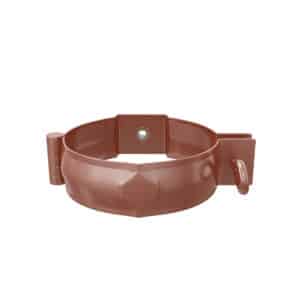 BILKA GLOSSY Pijpklem | 100mm | RAL 8004 Koperbruin | Tweezijdig glossy gecoat