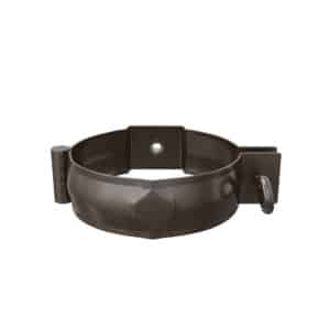 BILKA GLOSSY Pijpklem | 100mm | RAL 8019 Grijsbruin | Tweezijdig glossy gecoat
