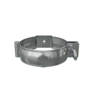 BILKA GLOSSY Pijpklem | 100mm | RAL 9006 Zilverkleur | Tweezijdig glossy gecoat