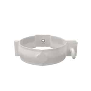 BILKA GLOSSY Pijpklem | 90mm | RAL 9010 Wit | Tweezijdig glossy gecoat