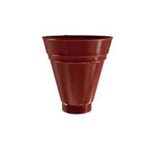 BILKA GLOSSY Opvangtrechter | 100mm | RAL 3009 Roestrood | Tweezijdig glossy gecoat