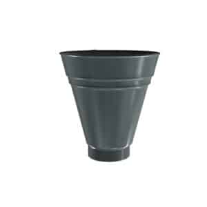 BILKA GLOSSY Opvangtrechter | 100mm | RAL 7011 Grijs | Tweezijdig glossy gecoat