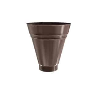 BILKA GLOSSY Opvangtrechter | 100mm | RAL 8017 Chocoladebruin | Tweezijdig glossy gecoat