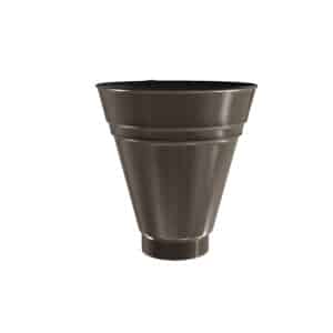 BILKA GLOSSY Opvangtrechter | 100mm | RAL 8019 Grijsbruin | Tweezijdig glossy gecoat