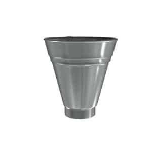 BILKA GLOSSY Opvangtrechter | 100mm | RAL 9006 Zilverkleur | Tweezijdig glossy gecoat