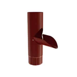 BILKA GLOSSY Aftappunt | 100mm | RAL 3009 Roestrood | Tweezijdig glossy gecoat