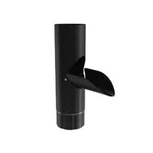 BILKA GLOSSY Aftappunt | 100mm | RAL 9005 Zwart | Tweezijdig glossy gecoat