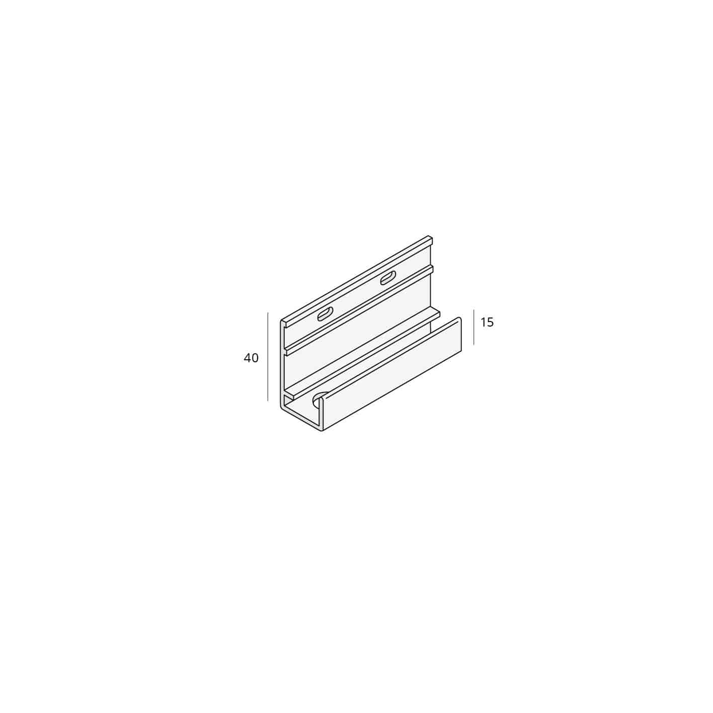Omrandingprofiel (2809) voor verticale bekleding