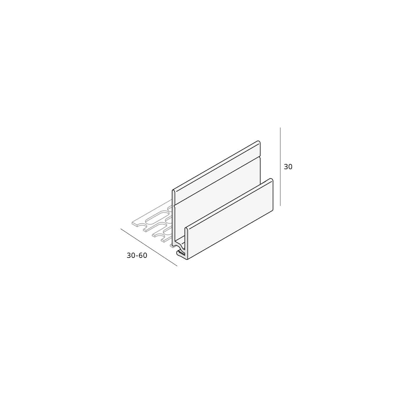 Inhaak startprofiel (2808) Aluminium
