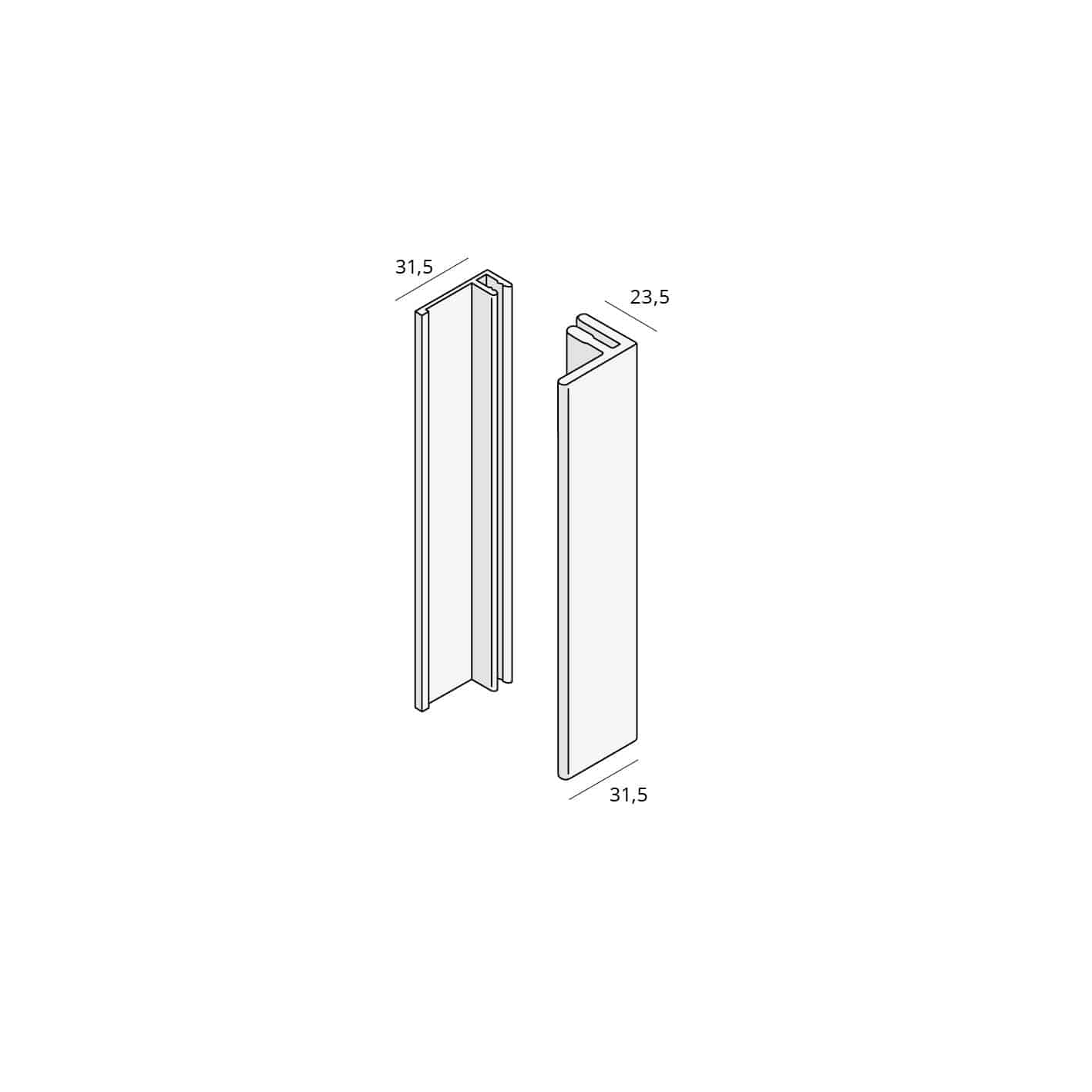 Basis profiel (2807) Aluminium